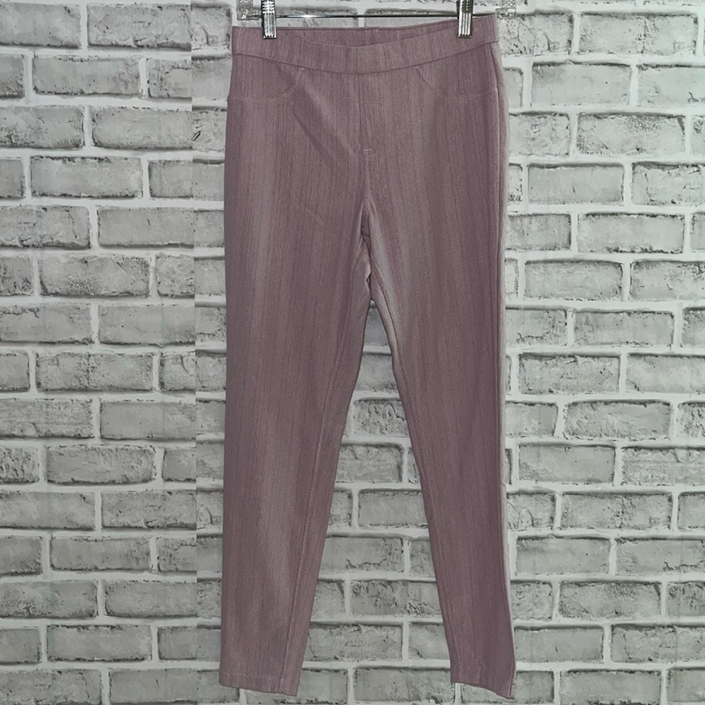 Hue pink ankle cut leggings, size small- light pink colour